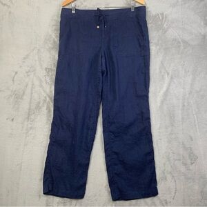 Lilly Pulitzer 100% Linen Pants. Women’s Size 10. Blue.